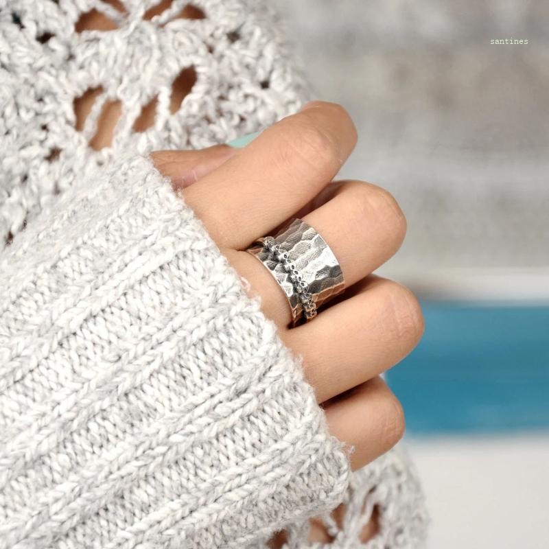 Nhẫn Bạc Hình Đầu Lâu Phong Cách Gothic Punk Cá Tính Cho Nam Và Nữ