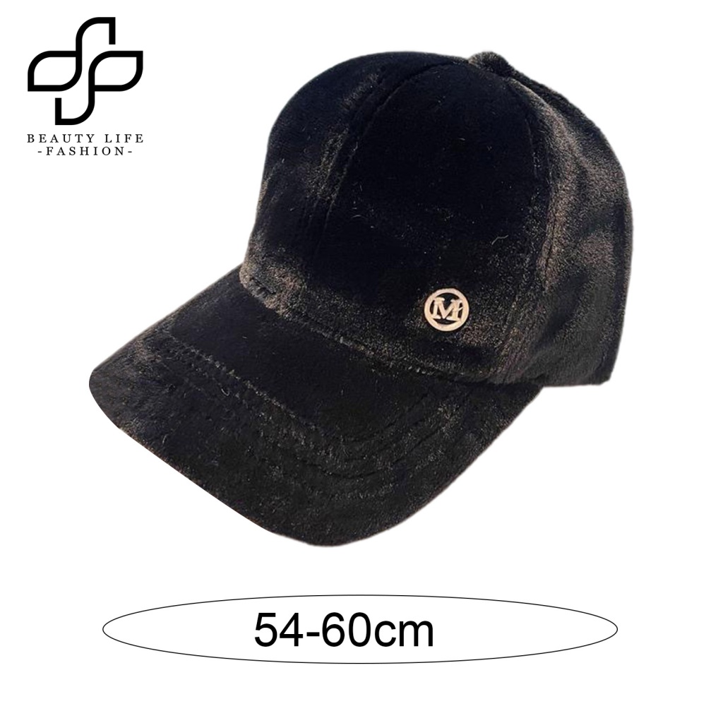 Mũ Lưỡi Trai Màu Trơn Viền Lông Cừu Có Thể Điều Chỉnh Giữ Ấm Phong Cách Hip hop