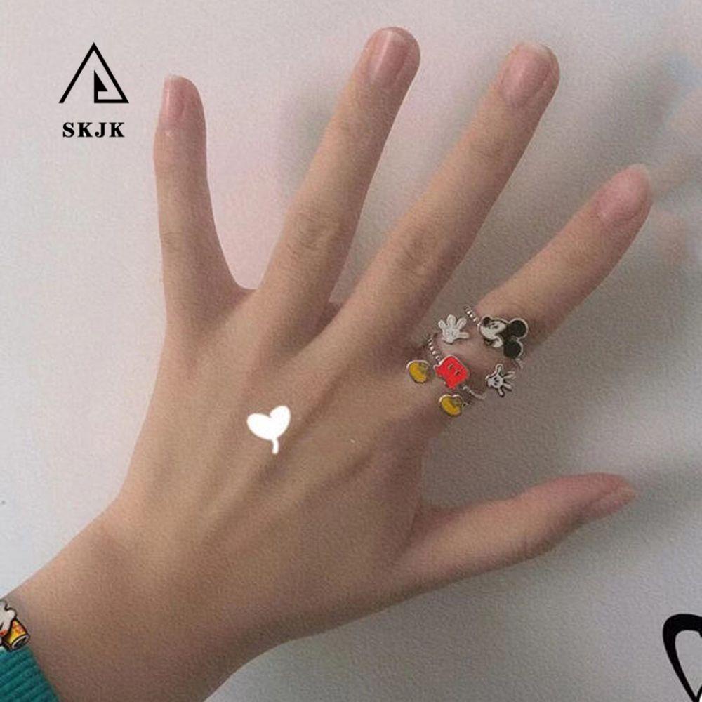 Nhẫn Hở Nhiều Lớp Hình Chú Chuột Dễ Thương Phong Cách Nhật Bản