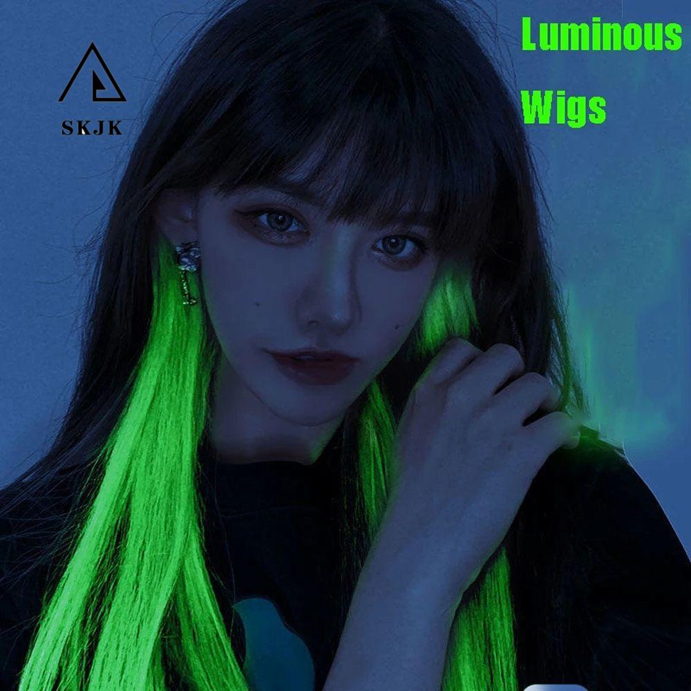 Tóc giả SKJK có kẹp phát sáng trong bóng tối thời trang
