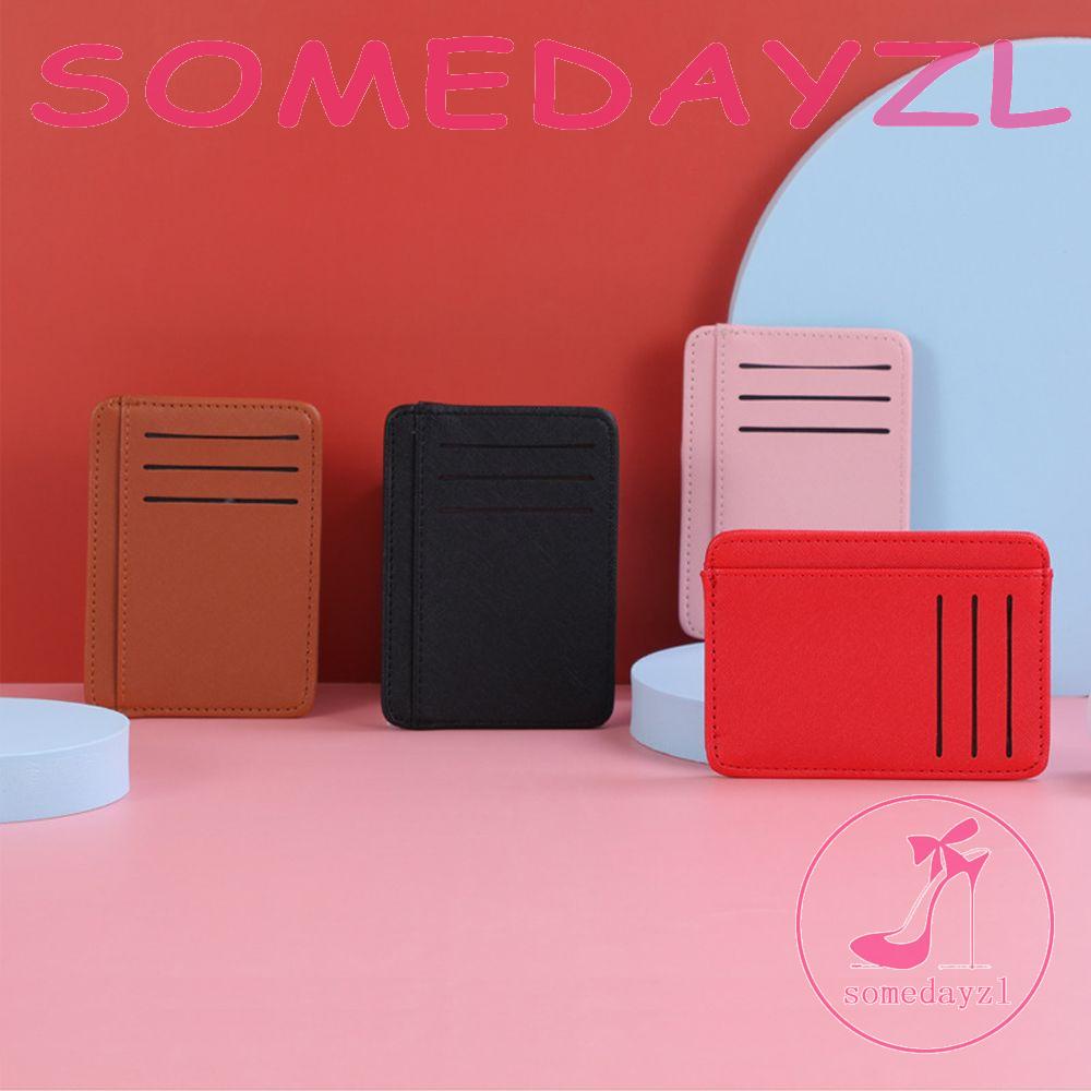 Ví Nữ Da PU Màu Trơn Phong Cách Cổ Điển Thanh Lịch