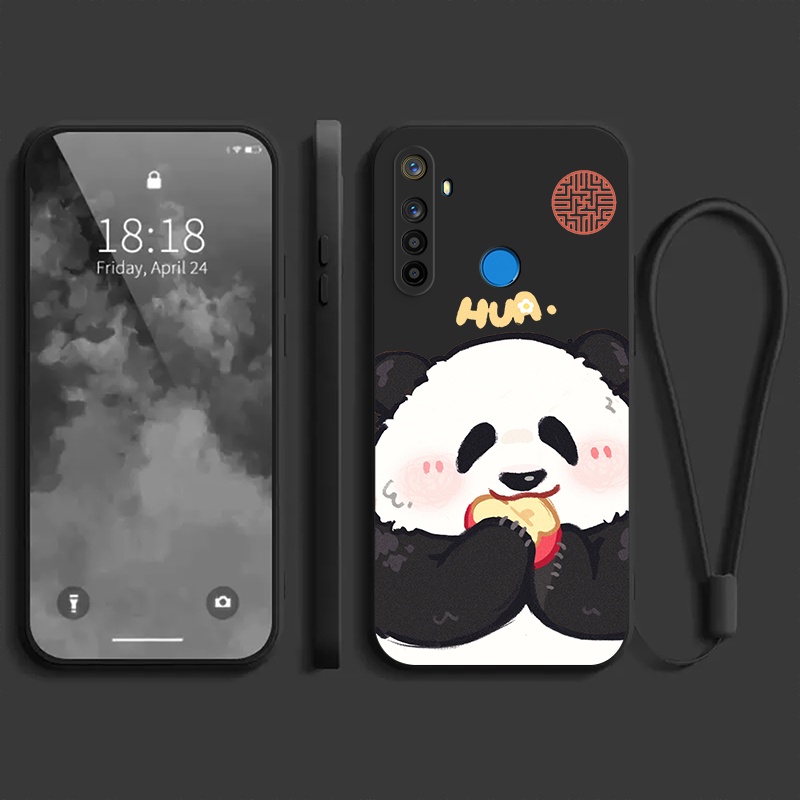 Ốp lưng realme 5 realme5i realme C3 realme 6i realme 5 PRO Ốp điện thoại dẻo Gấu trúc mắn