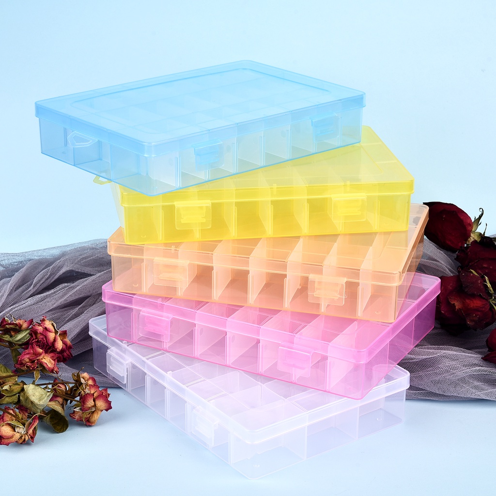 24 lưới nhựa thêu da lộn thu nạp hộp da lộn tổ chức DIY Cross thêu công cụ may chủ đề ống
