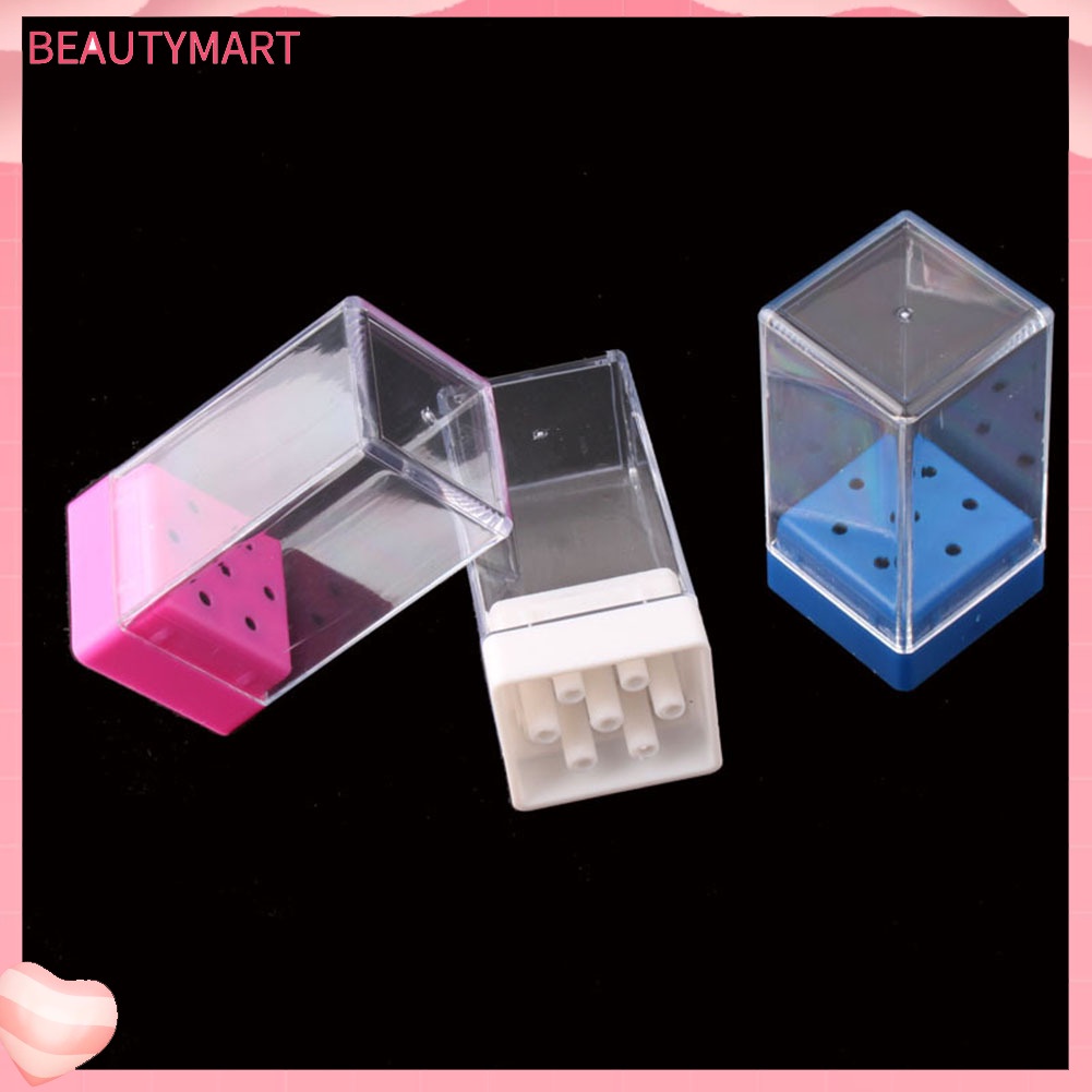 Giá Đỡ Đầu Mài Móng Tay 7 Lỗ Trong Suốt Tiện Lợi