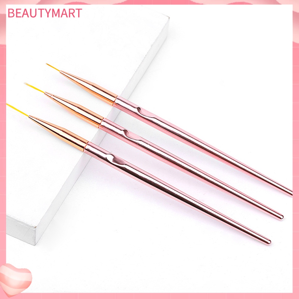 Set 3 Cọ Vẽ Trang Trí Móng Tay Nghệ Thuật Không Biến Dạng Không Gây Nhờn Chuyên Dụng Cho Salon