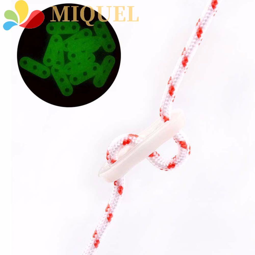 Set 10 Móc Khóa Dây Lều Chống Trượt Đa Năng Điều Chỉnh Được Màu Dạ Quang