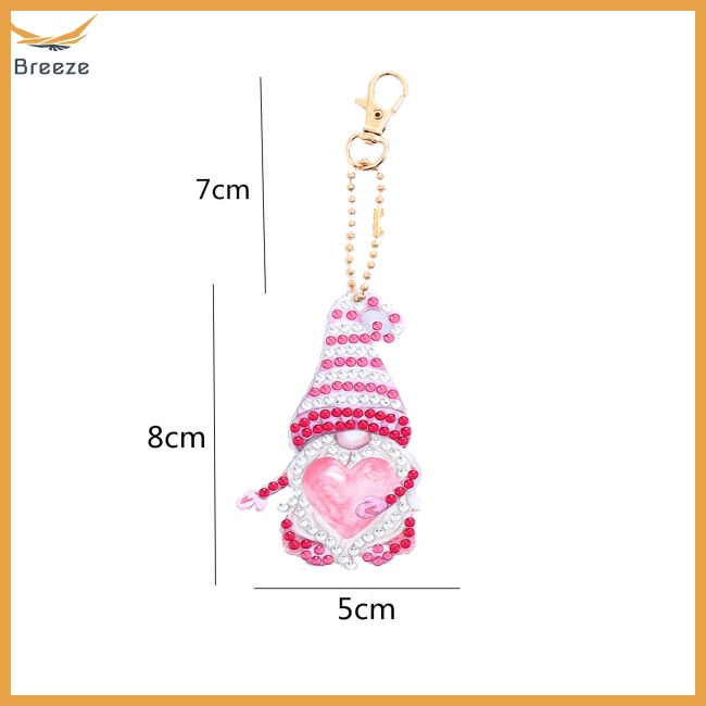 Set 5 Móc Khóa Đính Đá Resin 5d Tự Làm Dành Cho Người Mới Bắt Đầu