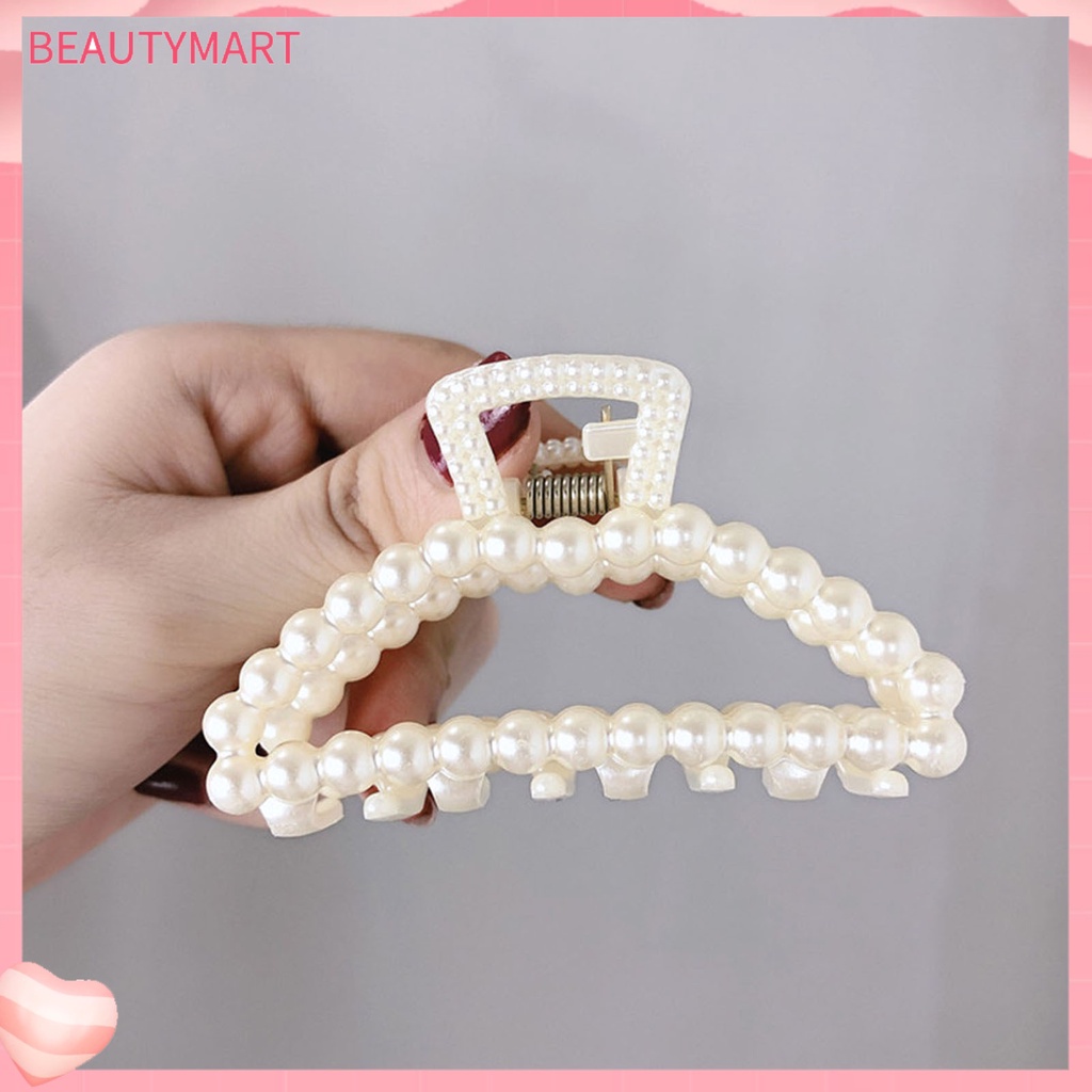 Kẹp Tóc Càng Cua Lớn Đính Ngọc Trai Giả Thanh Lịch Cho Nữ