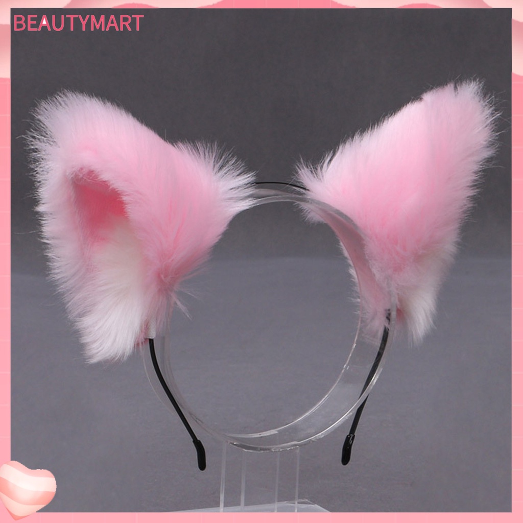 Băng Đô Tai Mèo Lông Xù Tinh Tế Dùng Hóa Trang Tiệc Tùng