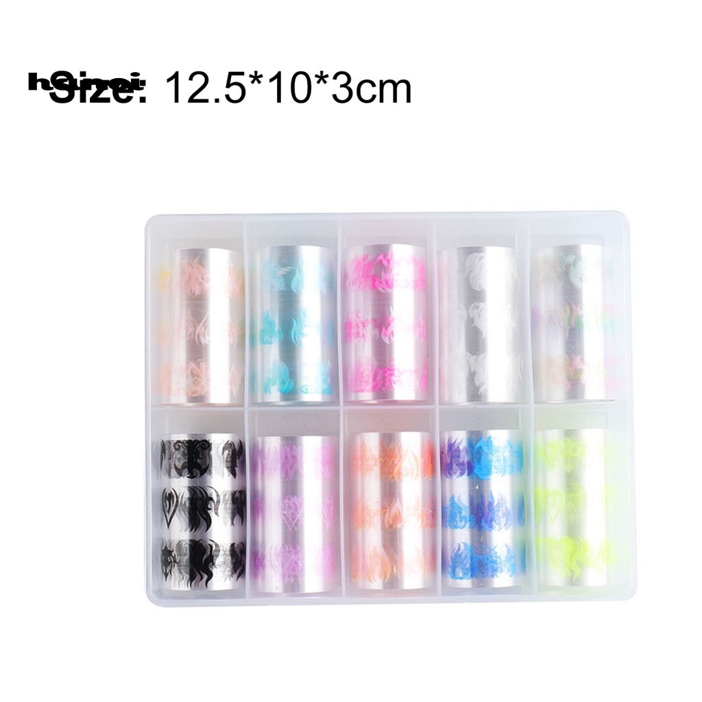 Bộ Đề Can Phản Quang Hình Ngọn Lửa Dùng Để Trang Trí Móng Nghệ Thuật