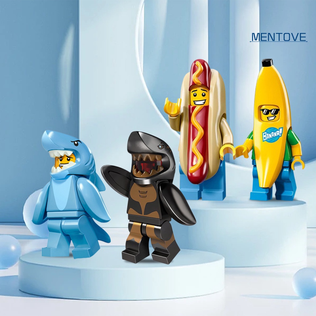 [MT] Đồ Chơi Mô Hình Lắp Ráp Búp Bê Người Đàn Ông Chuối Cá Mập Chim Cánh Cụt Gấu Trúc Chim Cánh Cụt Mini Nhiều Kiểu Dáng DIY