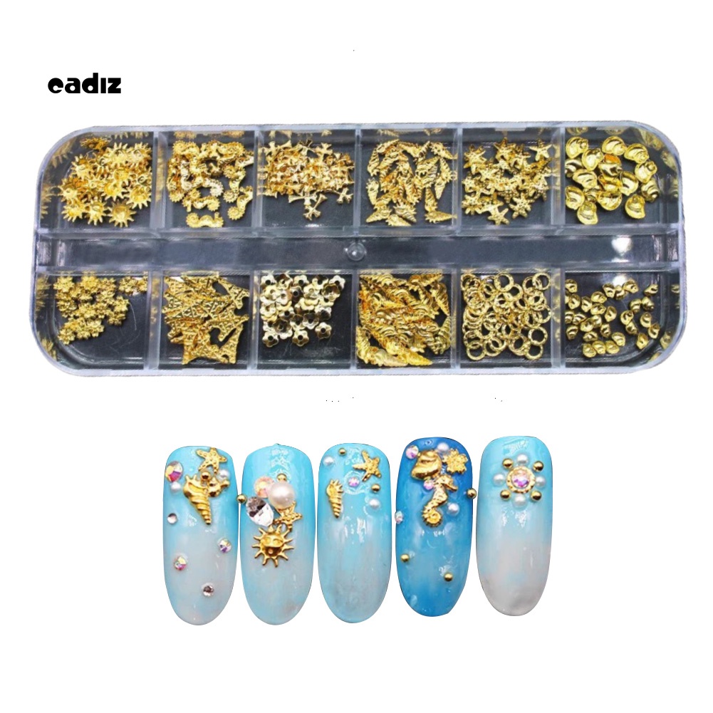 Hộp 12 Ngăn Đựng Phụ Kiện Trang Trí Móng Tay Nghệ Thuật