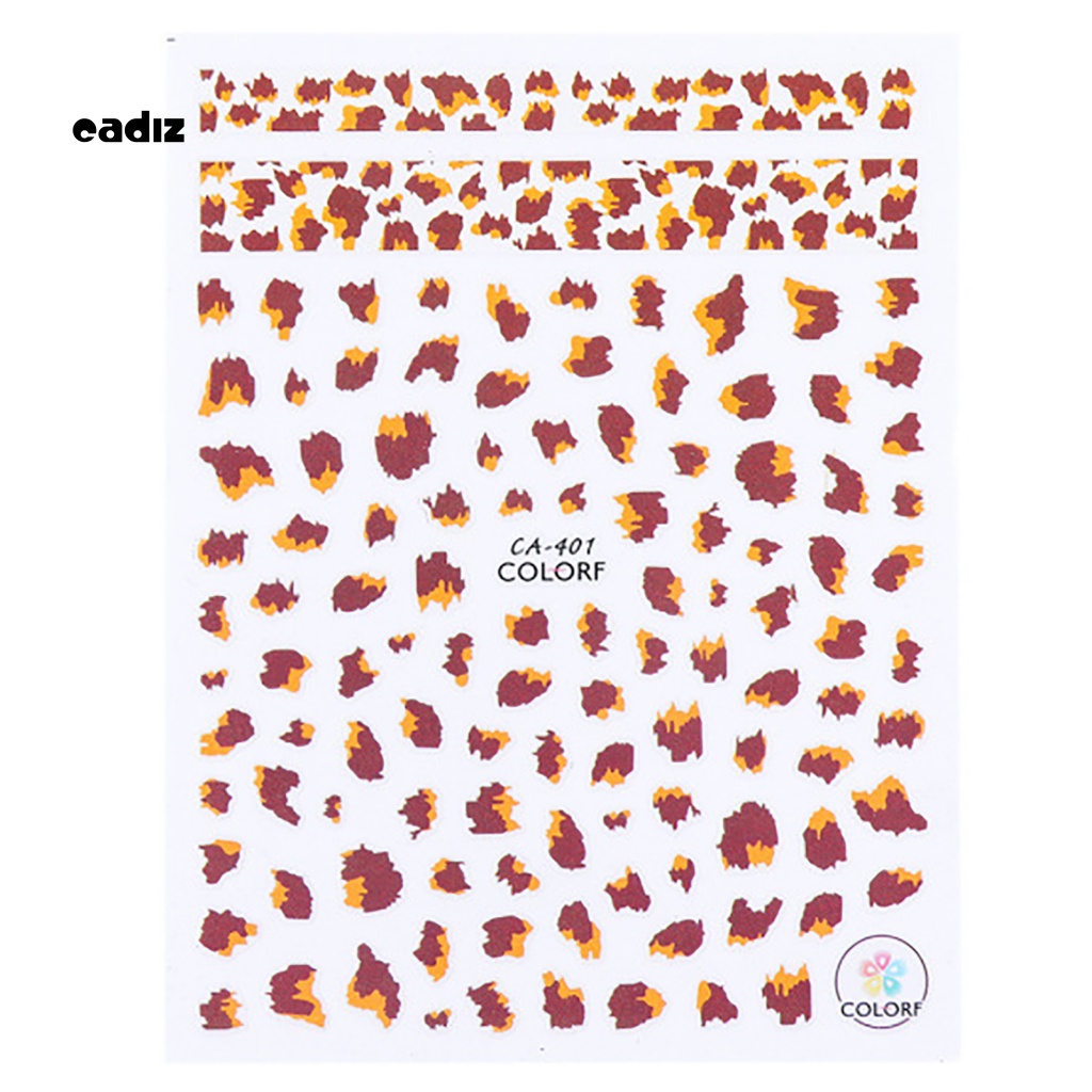 Miếng Dán Trang Trí Móng Tay Họa Tiết Da Báo Thời Trang Mùa Đông