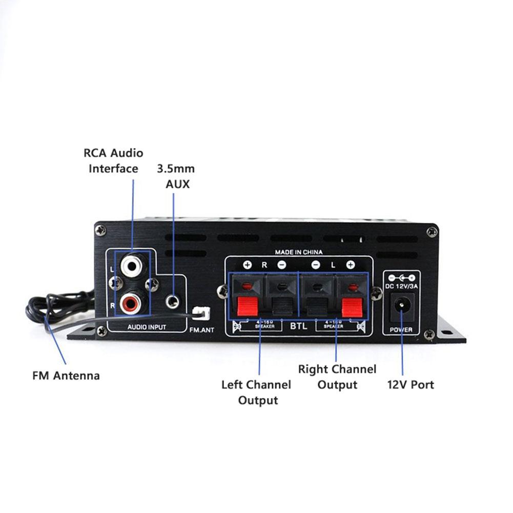 Bộ Khuếch Đại Âm Thanh HiFi AK380 400W 5.0 + 400W C7H8 Chuyên Dụng Cho Xe Hơi