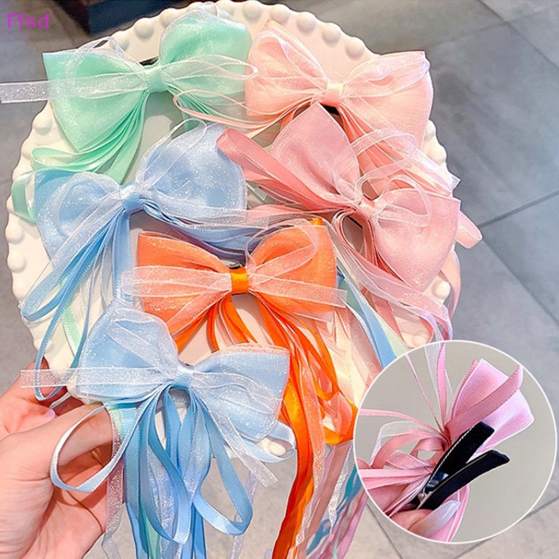 {Ffsd} Bộ 2 Kẹp Tóc Đính Nơ Phong Cách Hán Phục Trung Hoa Cổ Tích Siêu Đẹp Thích Hợp Làm Quà Tặng Cho Bé Gái