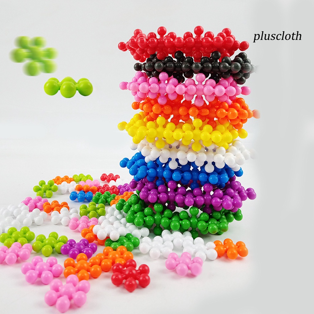 Bộ 60 / 100 / 200 Khối Lắp Ráp Thiết Kế 3D Nhiều Màu Sắc Vui Nhộn Cho Bé