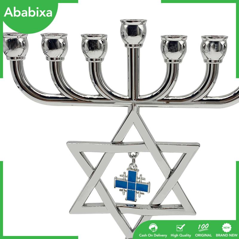 Giá Đỡ Nến Hanukkah Menorah Hình Ngôi Sao Trang Trí Thanh Lịch Cao 17cm
