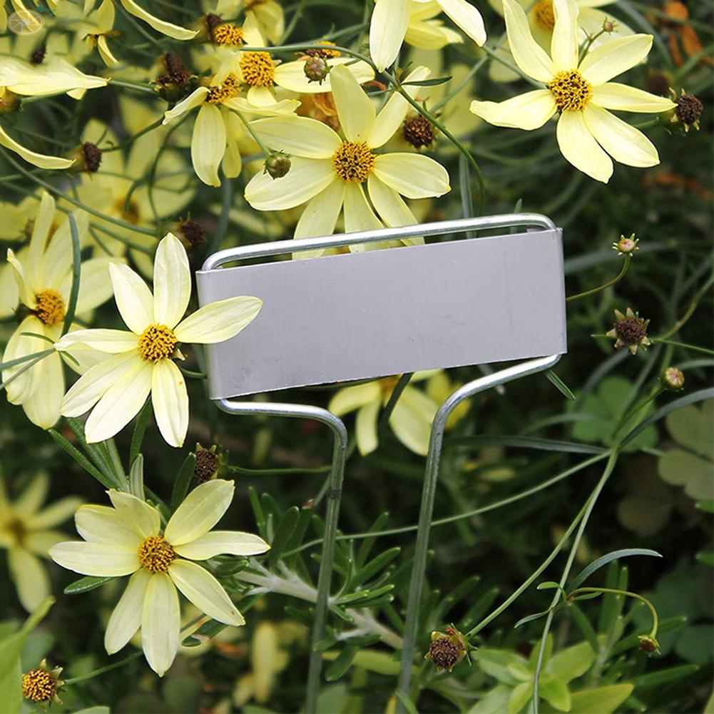 【VARSTR】Plant Labels Metal Plate Pendant Planting Reusable Stake Tags 20pcs Courtyard