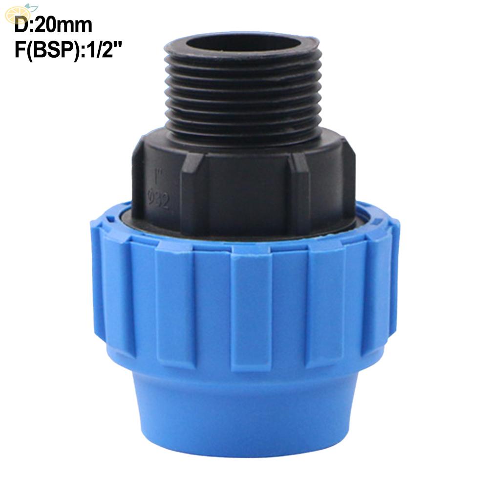【VARSTR】PP Fitting Screw Joint PE Pipe Drinking Water Clamp Connector Male Adaptor