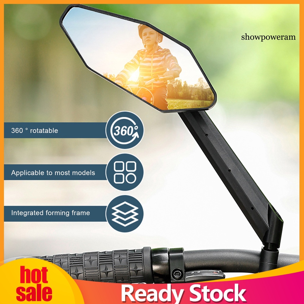 Gương Chiếu Hậu Tầm Nhìn Góc Rộng 21-26mm HD Có Thể Điều Chỉnh Xoay 360 Độ Gắn Tay Lái Xe Đạp