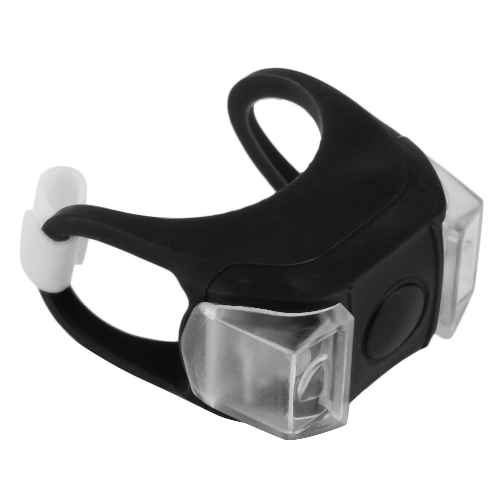 1Pc Bicycle Front Light Flash 3 Modes Silicone Led Head Rear Wheel Bike Lamp Waterproof Cycling Lights With Battery [Q/13]