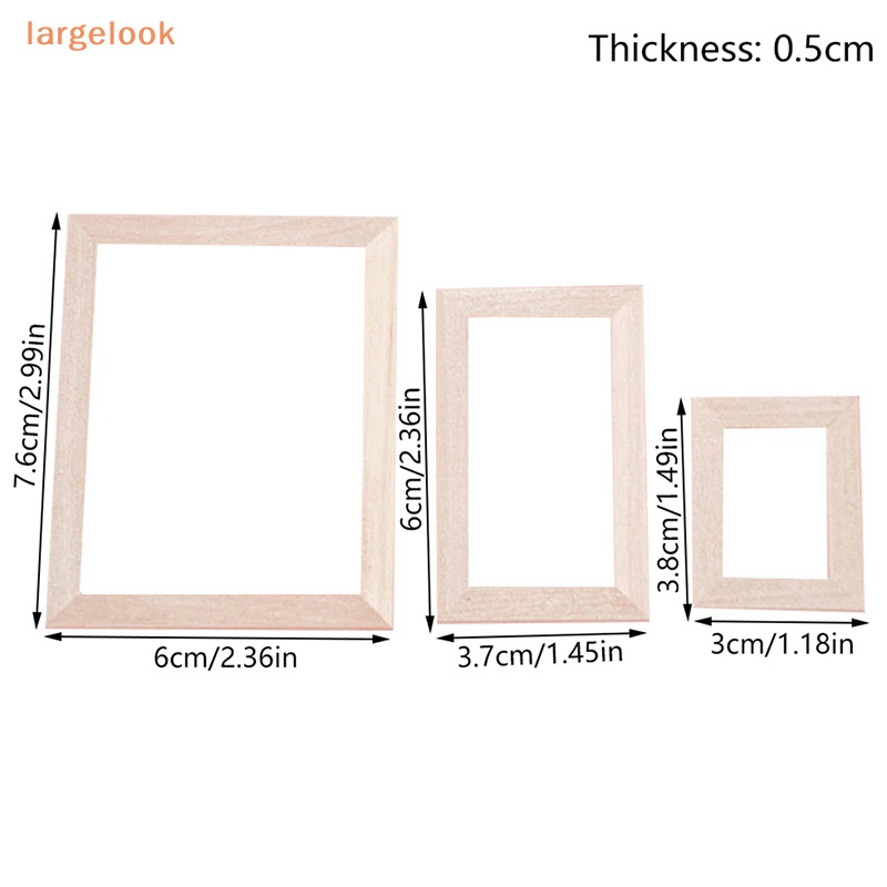 Bộ 3 Khung Ảnh Dùng Trang Trí Nhà Búp Bê DIY