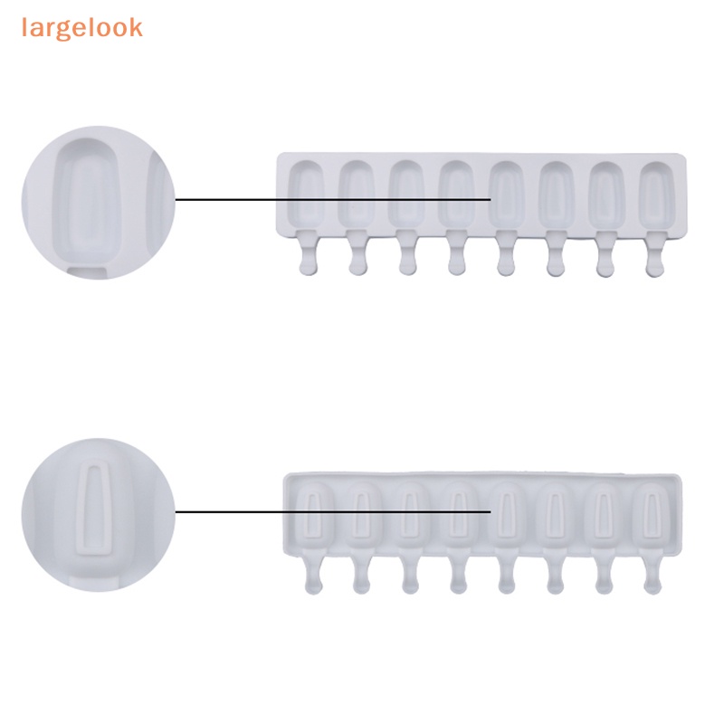 Khuôn Làm Kem Que 8 &amp; 4 Ô Bằng Silicone Dày Dặn
