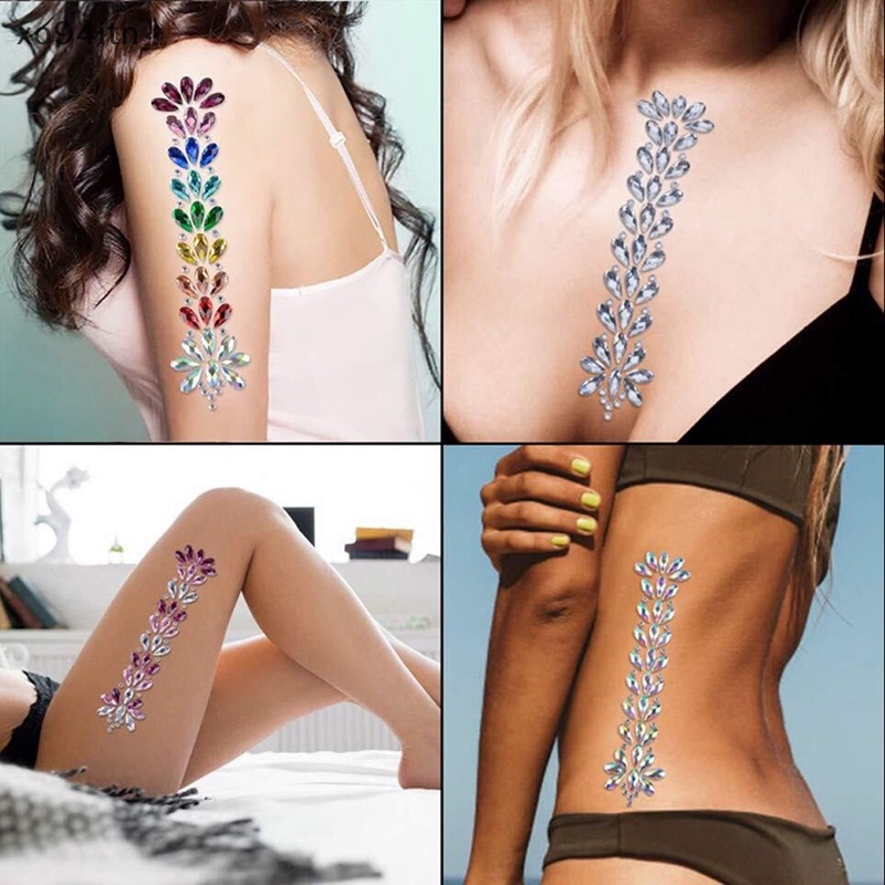 Miếng Dán Hình Xăm 3D Pha Lê Lấp Lánh