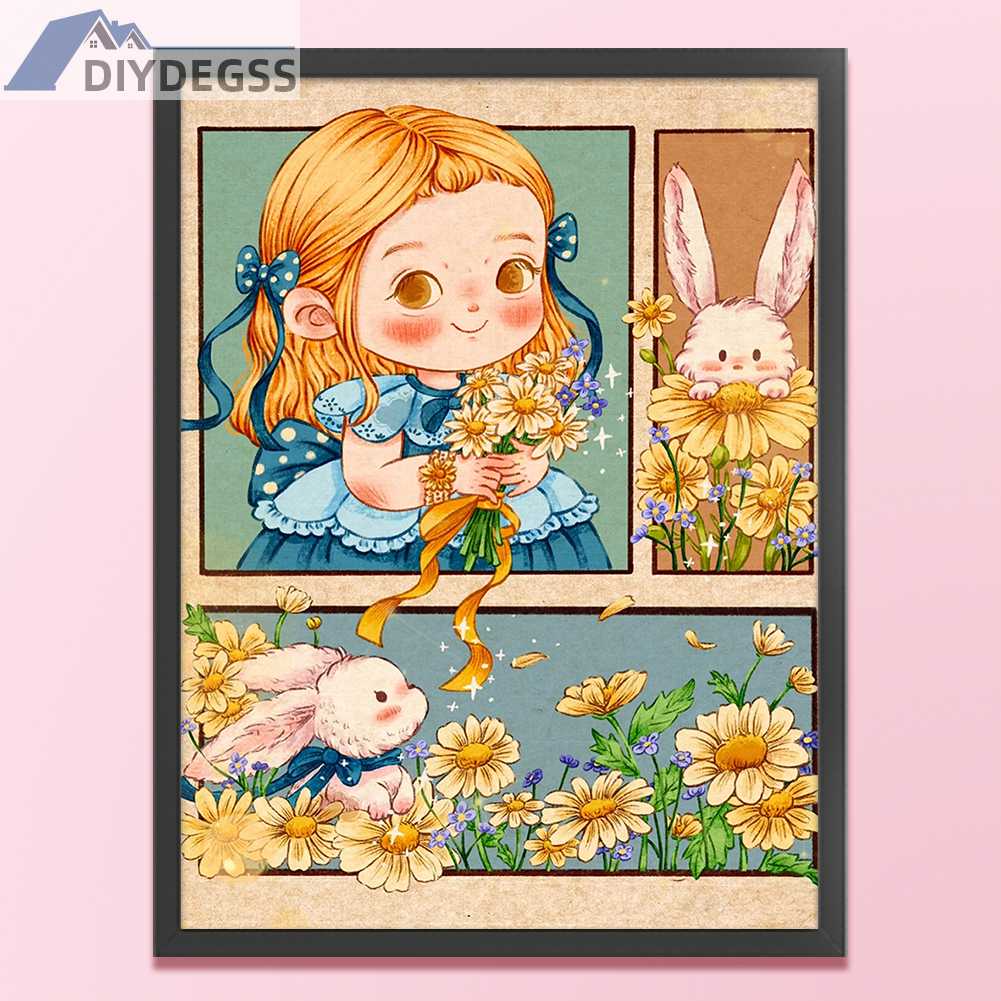 Toàn Bộ Bộ Tranh Thêu Chữ Thập 11CT Bằng cotton Thân Thiện Với Môi Trường Hình Cô Gái