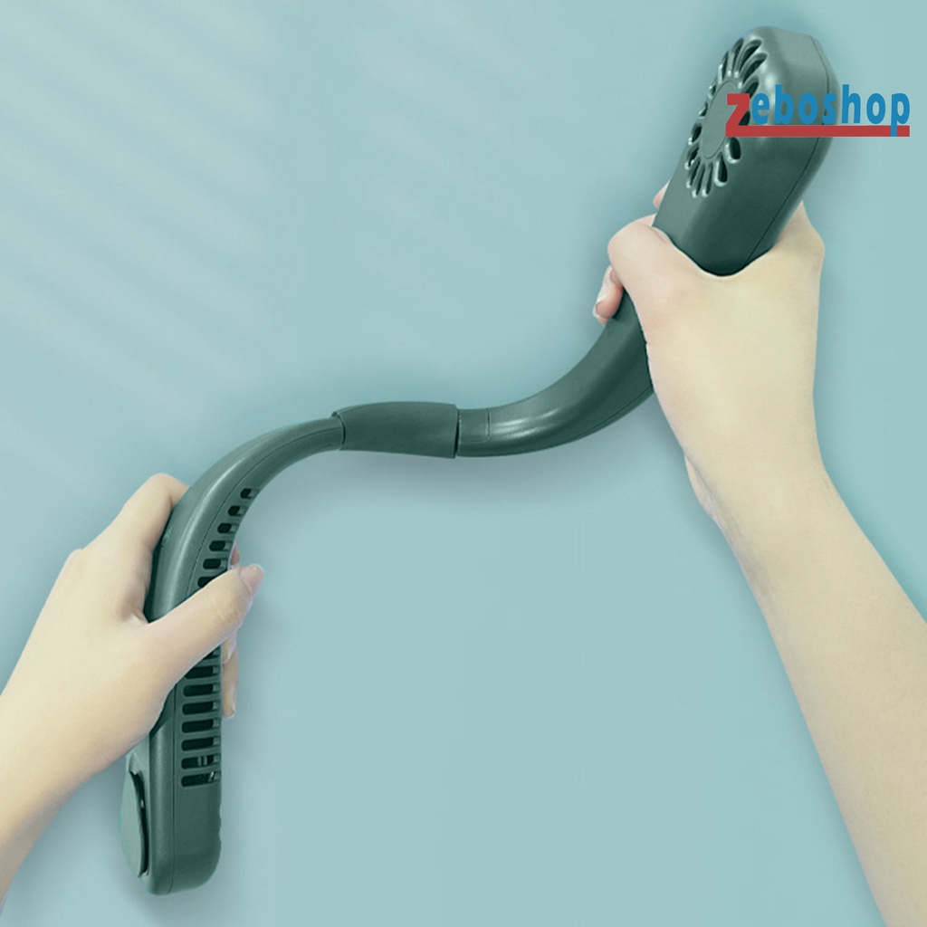 Quạt Đeo Cổ Bằng Silicone Trọng Lượng Nhẹ Tiếng Ồn Thấp Sạc USB