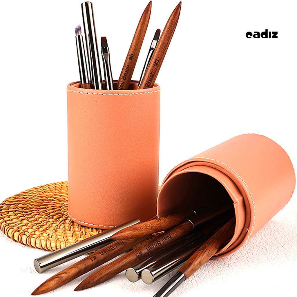 Cọ Vẽ Móng Tay Lông Mềm Không Đánh Dấu DIY Kèm Vỏ Đựng