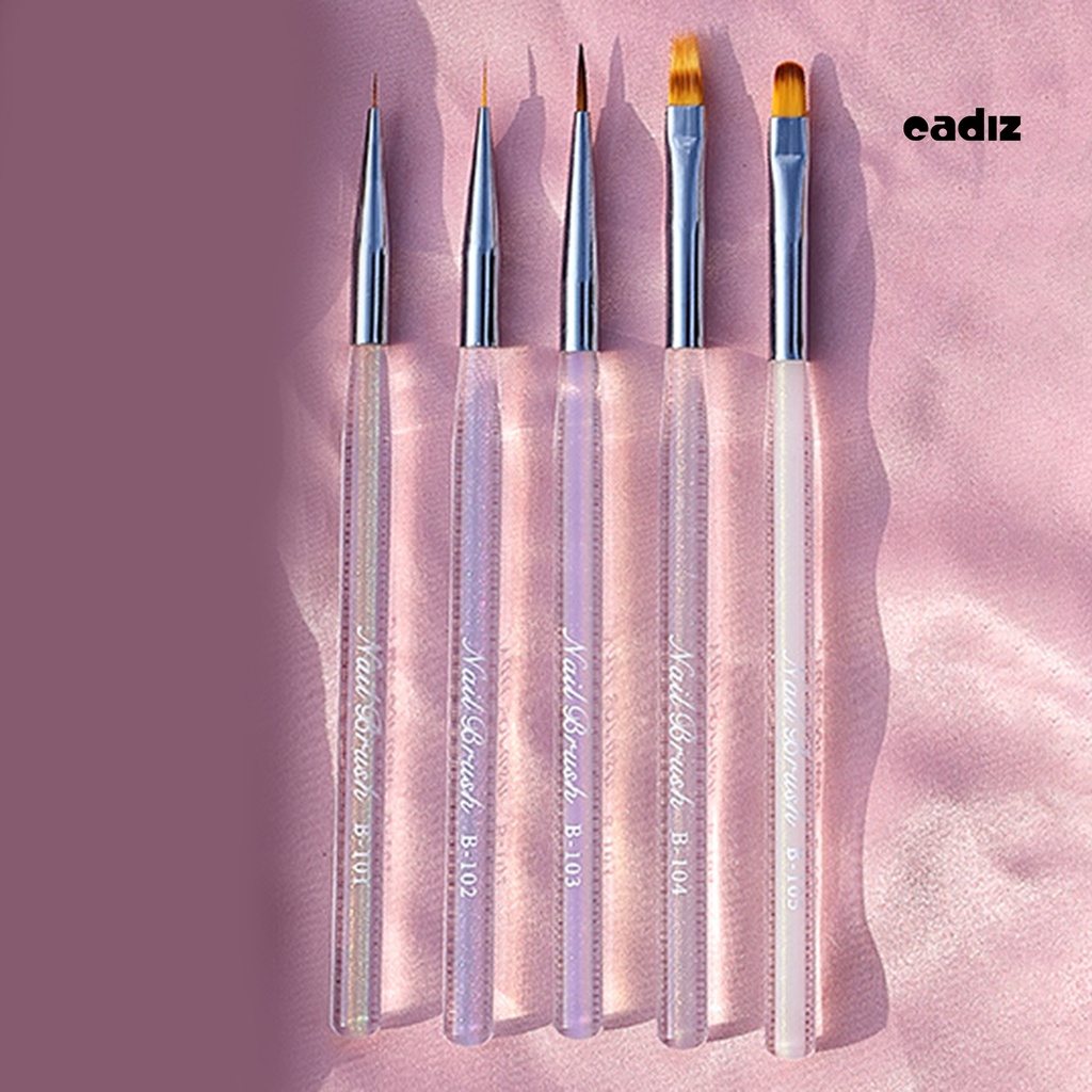 Bút Vẽ Móng Nghệ Thuật Đầu Mềm Trong Suốt Thoải Mái Nhiều Ngòi CADI