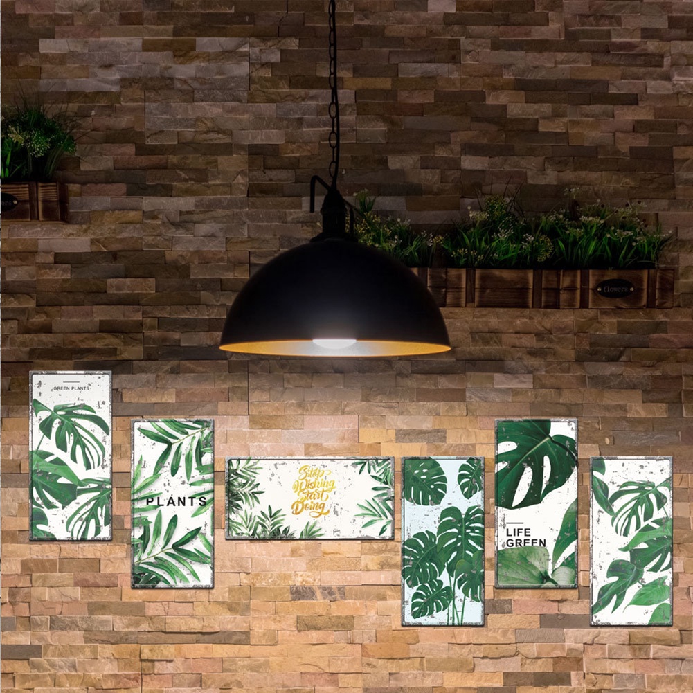 Set 6 Miếng Dán Tường Trang Trí Hình Cây Xanh Có Thể Tháo Gỡ