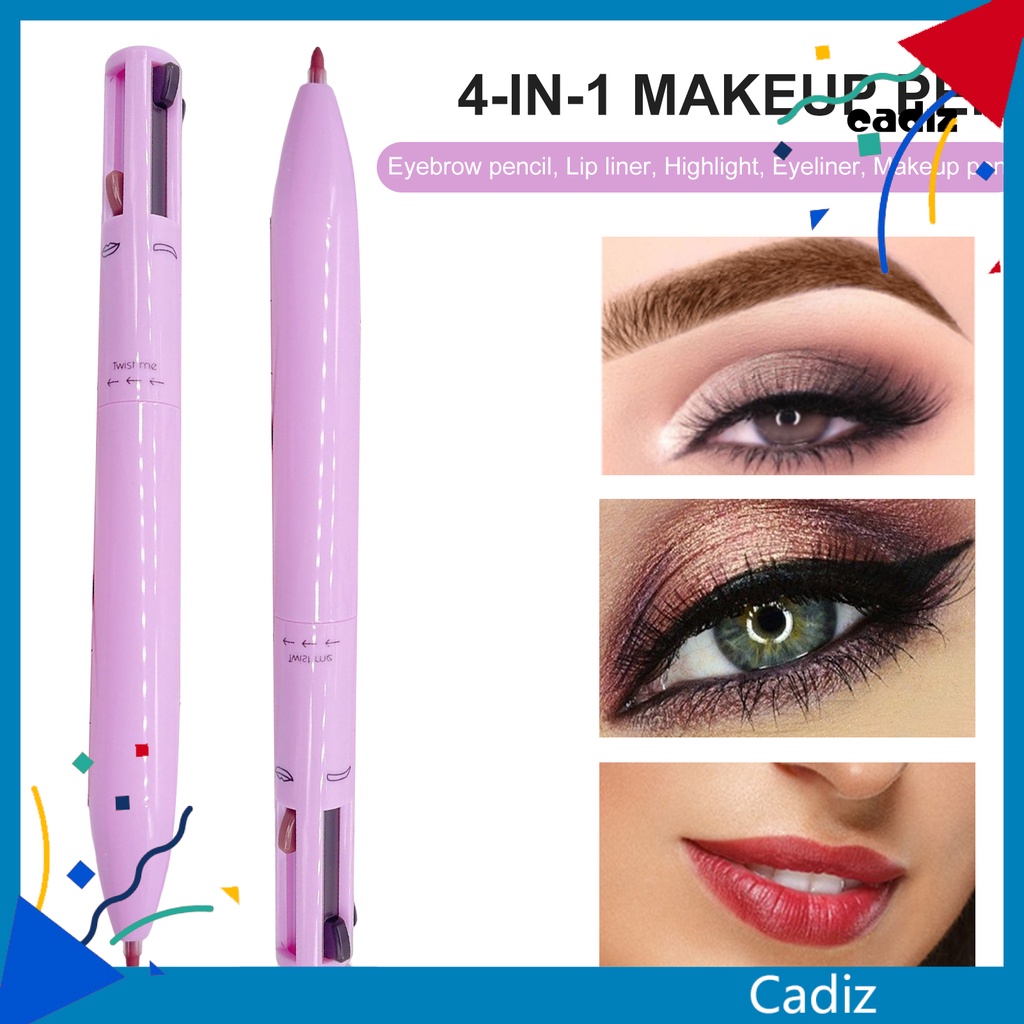 Bút Kẻ Mắt / Môi / Lông Mày 4 Trong 1 Chống Nước Không Gây Kích Ứng Nhẹ Nhàng