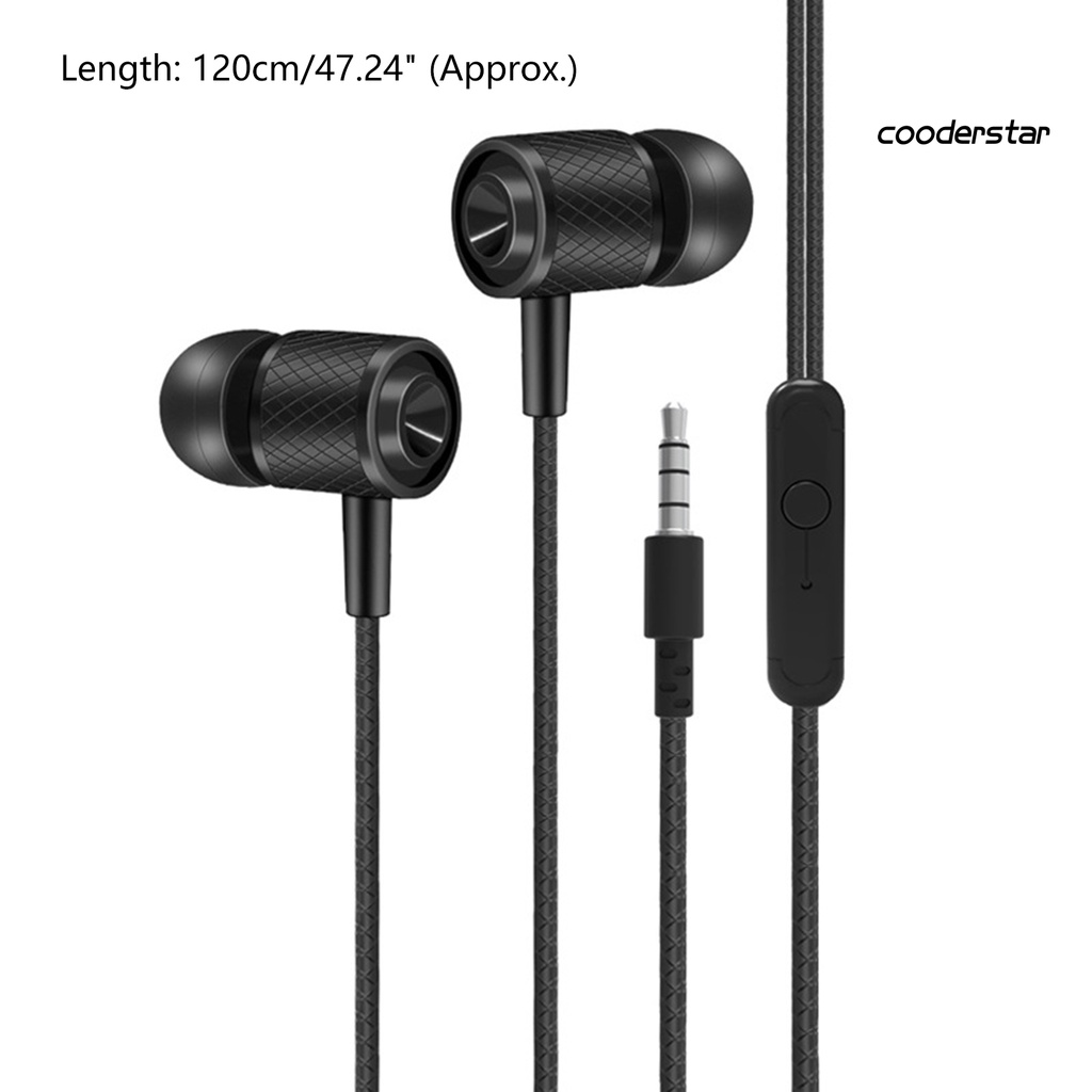 Tai Nghe Nhét Tai Có Dây (Coodod) Hiệu Ứng Âm Thanh Bass Mạnh Nhẹ 3.5mm Giảm Tiếng Ồn Dùng Khi Chạy Bộ