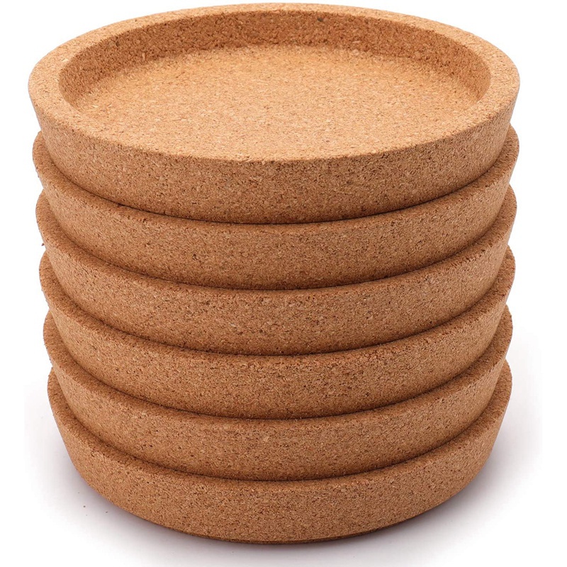 Đế Lót Ly Hình Tròn Bằng Nút Bần Hút Nước 4 Inch