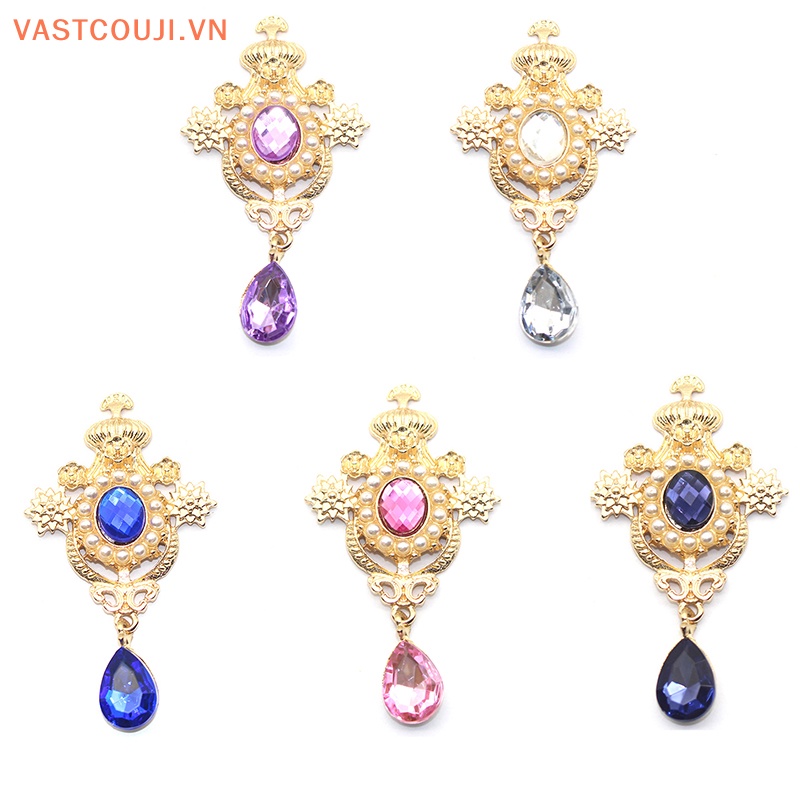 Ghim Cài Áo Hình Giọt Nước Bằng Hợp Kim Đính Đá Ngọc Trai Trang Trí Hộp Quà Đám Cưới DIY