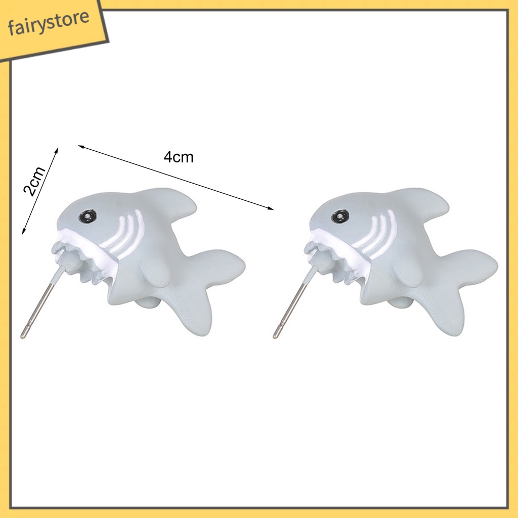 1 Đôi Khuyên Tai Kim Loại Hình Động Vật 3D Dễ Thương