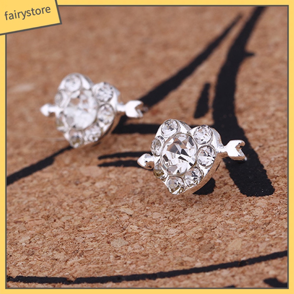 Bông Tai Hình Ngôi Sao / Trái Tim Đính Đá Thời Trang Cho Nữ