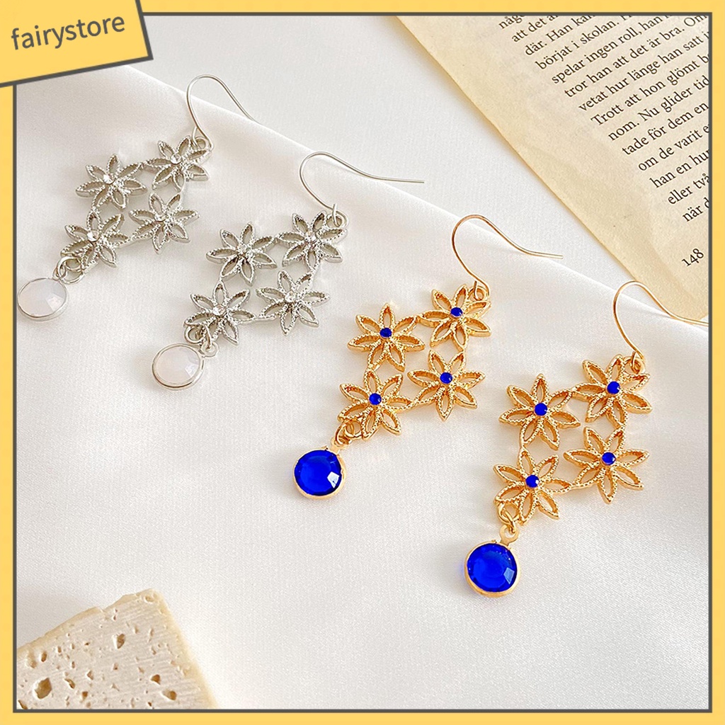 1 Cặp Bông Tai Móc Hình Hoa Rỗng Phong Cách Bohemian