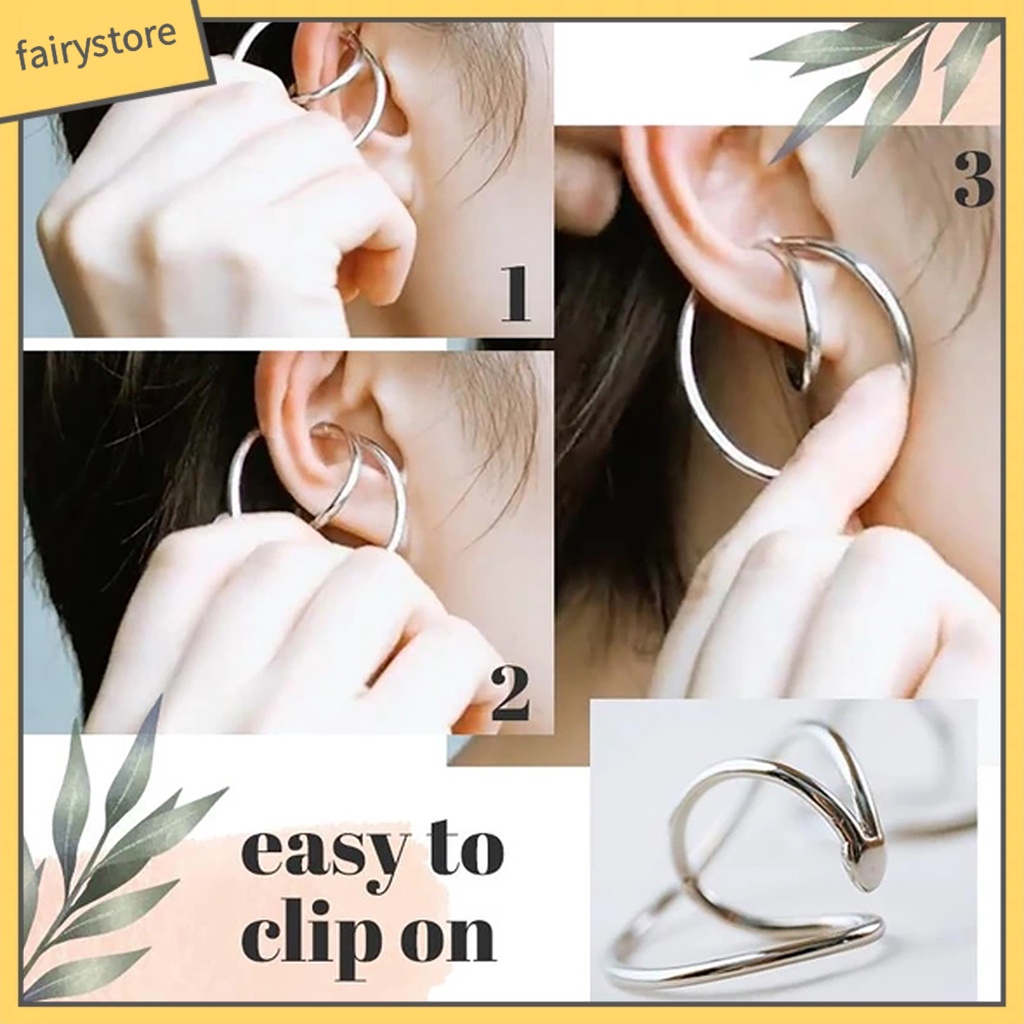 Bông Tai Dạng Kẹp Phong Cách Retro Cá Tính Cho Nữ