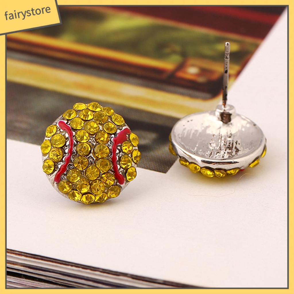 1 Đôi Bông Tai Đính Đá Thời Trang