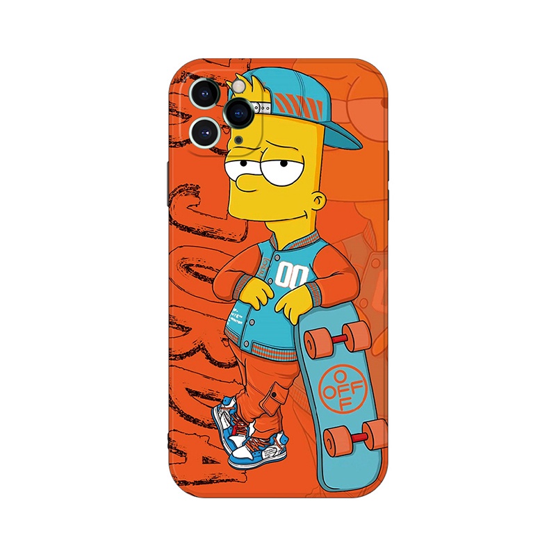 Ốp lưng IPhone  cạnh vuông Simpson BVC 6/6plus/6s/6splus/7/7plus/8/8plus/x/xr/xs/11/12/13/14/Pro/Plus/Promax BVC60