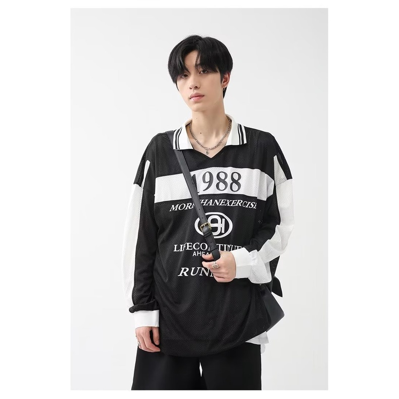 Áo Sơ Mi Tay Dài In Họa Tiết Độc Đáo Thời Trang Đường Phố Mỹ