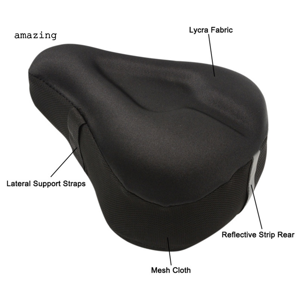 1 Bộ Vỏ Bọc Yên Xe Đạp Bằng Silicone Phản Quang Chống Trượt Chống Mài Mòn