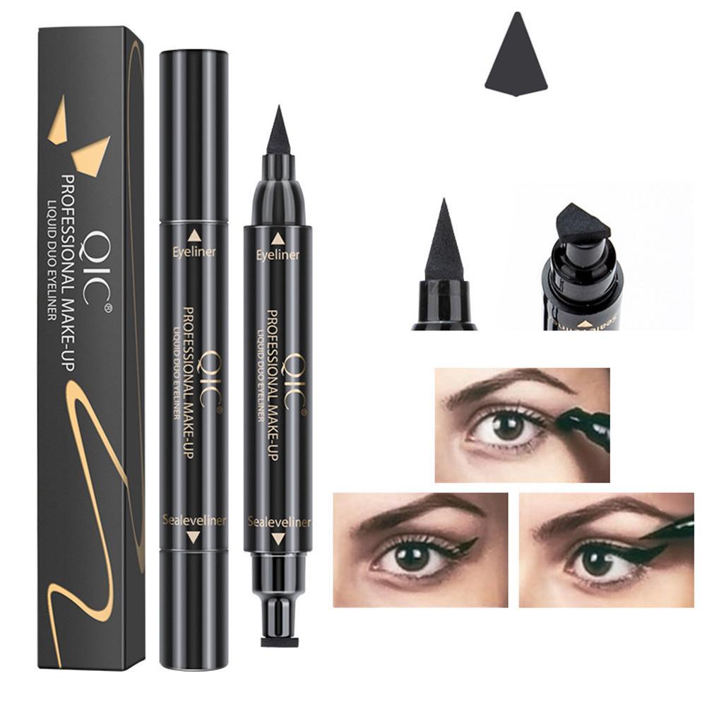 Bút Kẻ Mắt Dạng Lỏng 2 Trong 1 Không Nhòe Chống Thấm Nước Q7V0