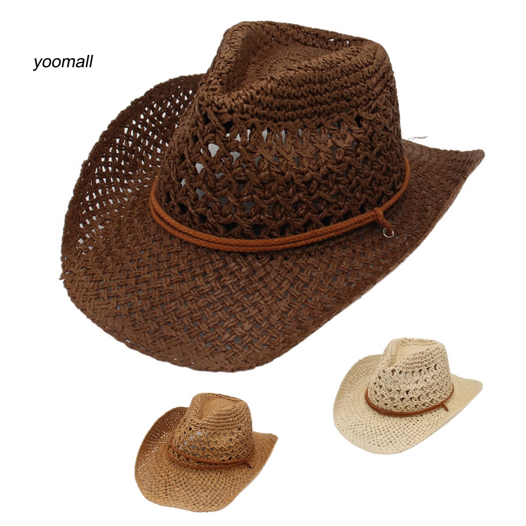 Mũ Cói Rộng Vành Chống Nắng / Gió Phong Cách Cổ Điển Thời Trang Đi Biển Cho Nam Và Nữ