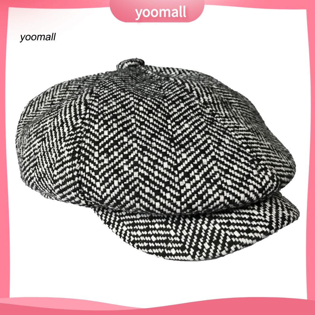 Mũ Beret Dệt Kim Thời Trang Cho Nam