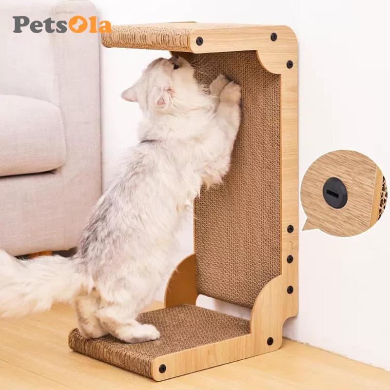 [Koolsoo21] L Giấy Nhám Cào Móng Đứng Hình Chữ L Cho Mèo