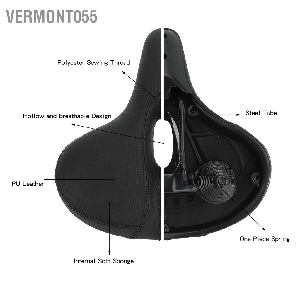 Có thể bán buôn Yên Xe Đạp Mở Rộng Thoải Mái Chống Nước Sốc Cho Nam Nữ Màu Đen Vermont055 Hàng giao ngay